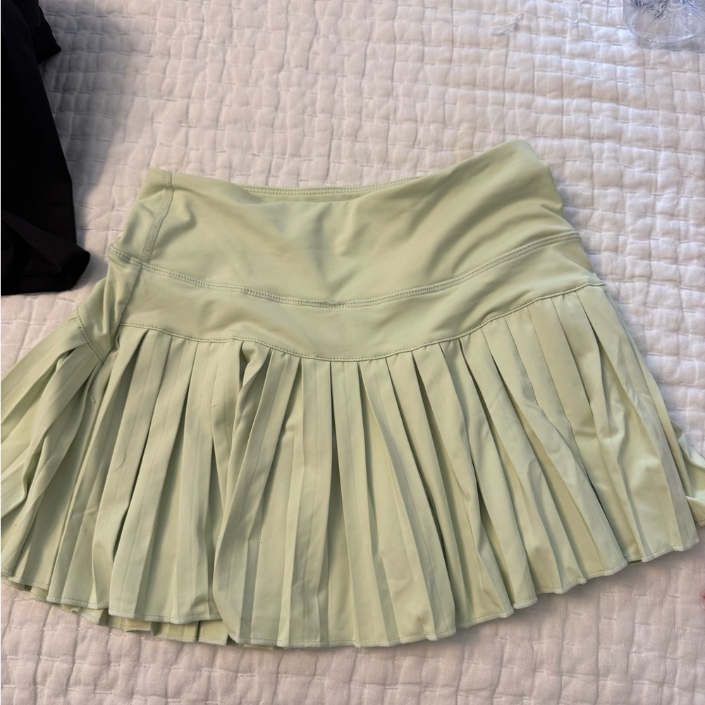 Goldhinge Light Green athletic Mini Skirt
